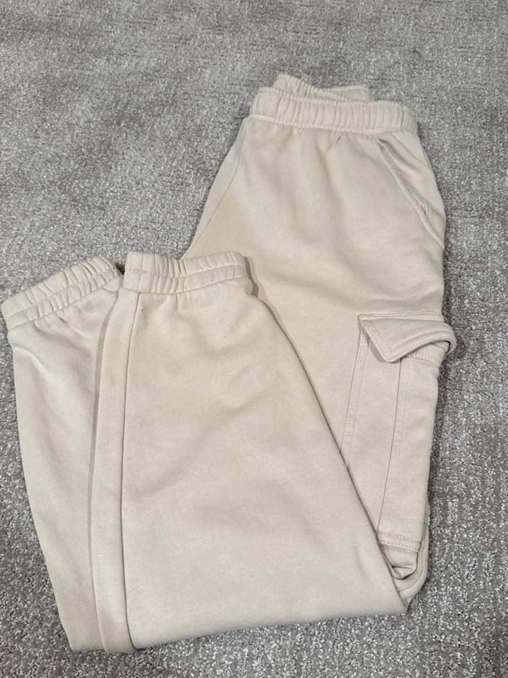 Neutral Cargo Jogger Pants - Cream
